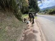 Policía desactiva 600 kg de explosivos en la vía Panamericana en Piendamó