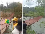 Puente recién inaugurado colapsa en Chocó dejando ocho heridos durante visita de alcaldesa