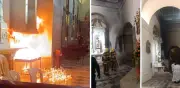 Sobrecarga de velas causa incendio en Catedral Basílica de Santa Marta durante Jueves Santo