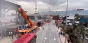 Trabajador del Metro de Bogotá despedido tras lanzar piedra a TransMilenio durante protesta