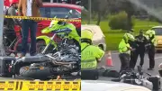 Tragedia vial en Bogotá: motociclista y ciclista fallecen en choque a alta velocidad