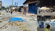 Vehículo particular genera caos al invadir obra en barrio Obrero de Cali a alta velocidad