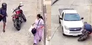 Video viral: Camioneta embiste a ladrón que intentaba robar a mujer en la calle
