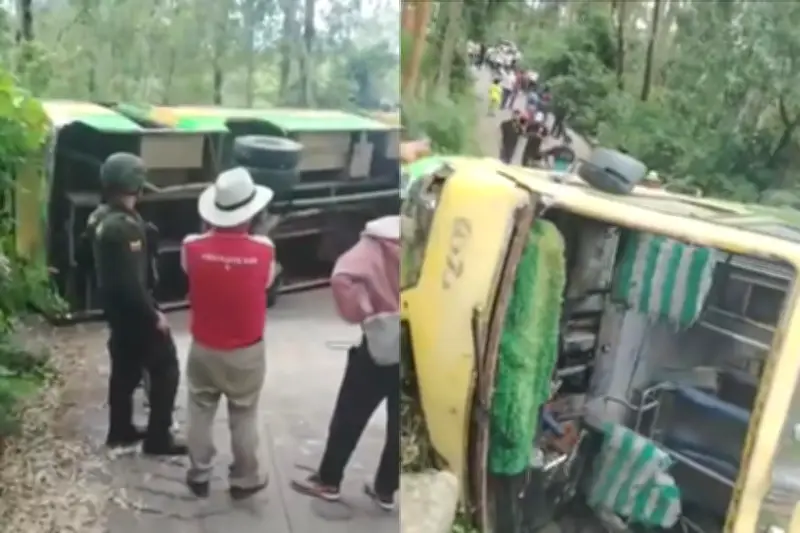 Accidente de bus escolar en Norte de Santander deja 20 estudiantes heridos