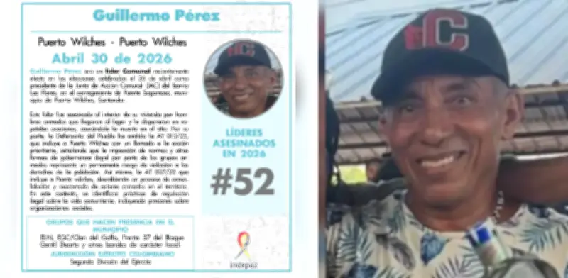 Asesinan a líder comunal recién electo en Puerto Wilches; van 52 en 2026