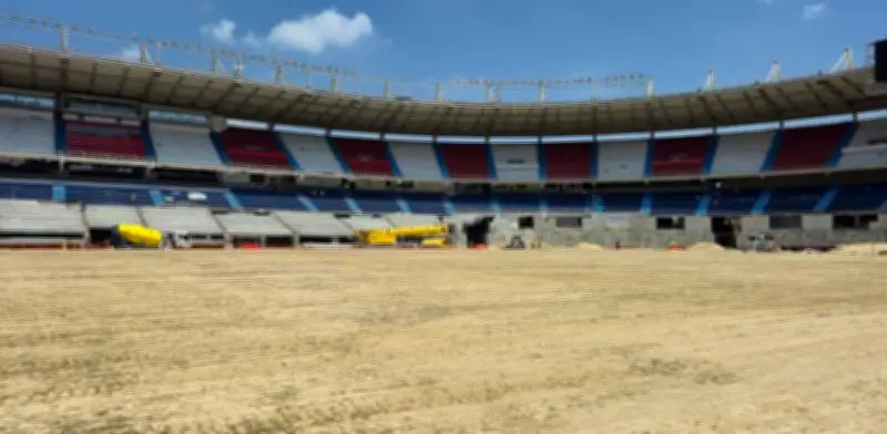 Barranquilla inicia siembra de nuevo césped en el estadio Metropolitano