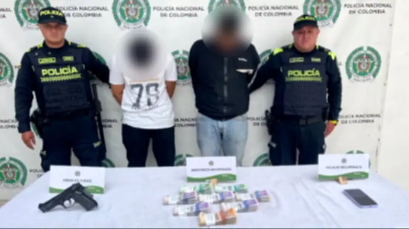 Capturan a dos sujetos por fleteo de más de 40 millones en Usaquén