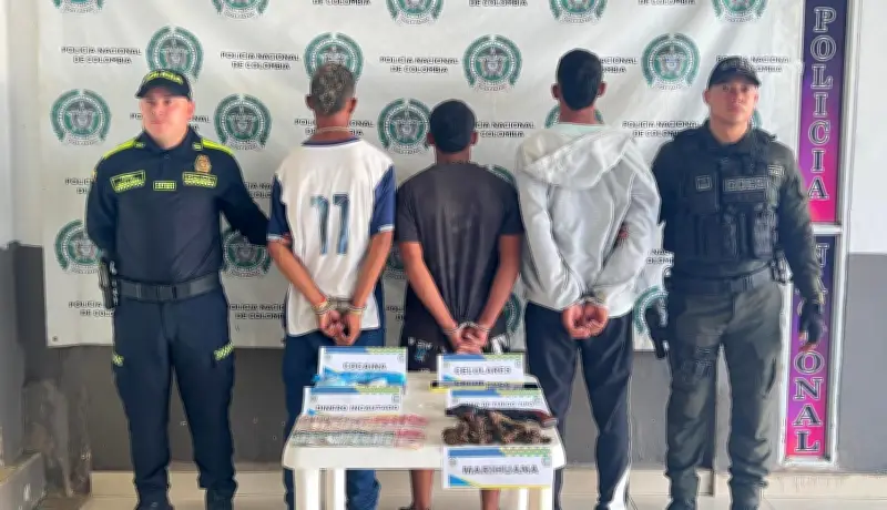 Capturan a tres presuntos microtraficantes en El Carmen de Bolívar