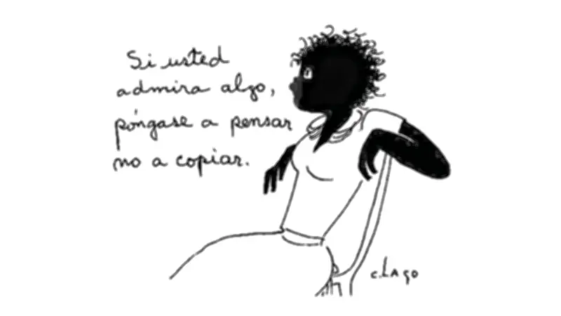 Caricatura de Nieves: Humor político sobre el plagio