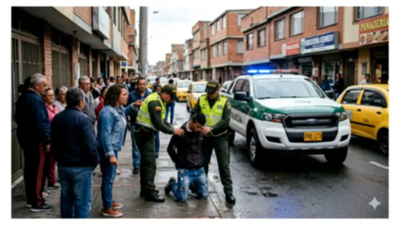 Ciudadanos casi queman a ladrón en Bogotá, pero lo dejaron libre
