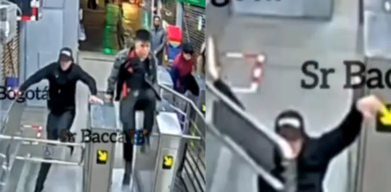 Colado en TransMilenio cae y se golpea al intentar evadir pasaje por puerta de discapacitados
