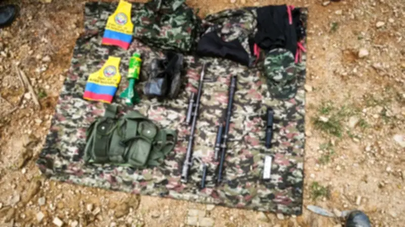 Combates en Briceño: disidencias dejan armas y uniformes tras enfrentamiento