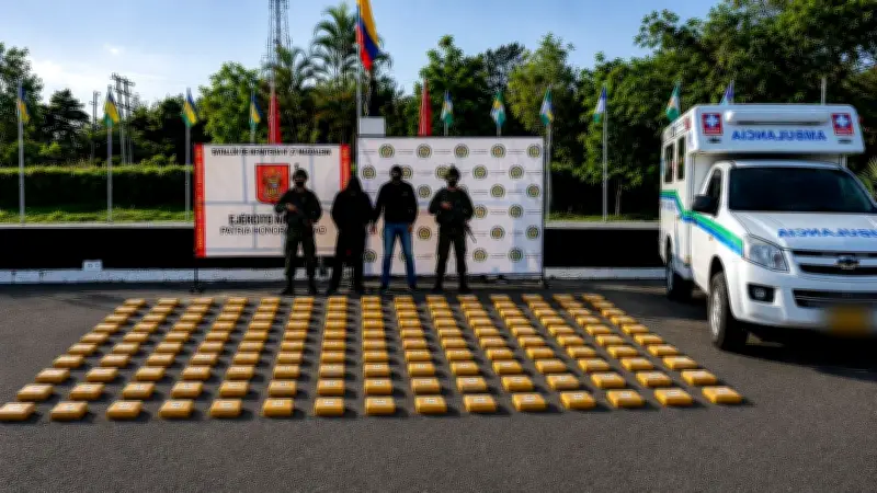Ejército incauta 208 kilos de cocaína ocultos en ambulancia en el sur del Huila