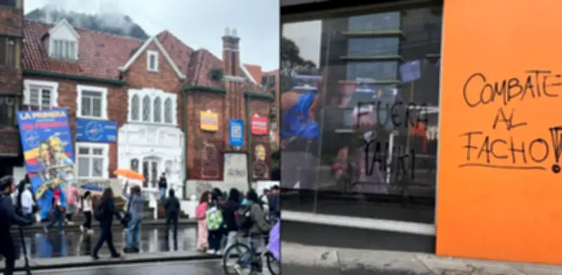 Encapuchados vandalizan sede de campaña de Paloma Valencia y Juan Daniel Oviedo en Bogotá