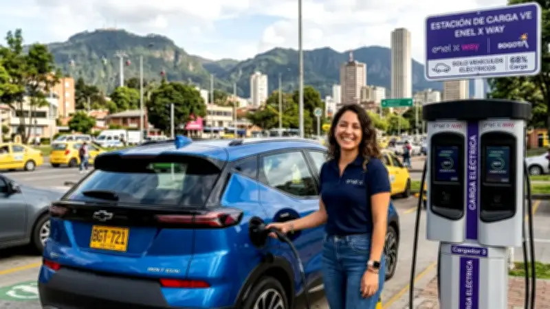 Estación de carga rápida para vehículos eléctricos en Unicentro Bogotá