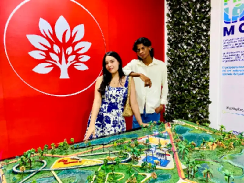 Estudiantes de la UPB crean maqueta gigante del Parque Botánico Las Lagunas en Montería