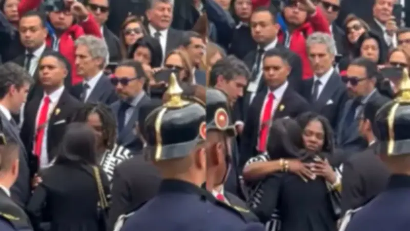 Francia Márquez asiste al sepelio de Germán Vargas Lleras y abraza a su hija