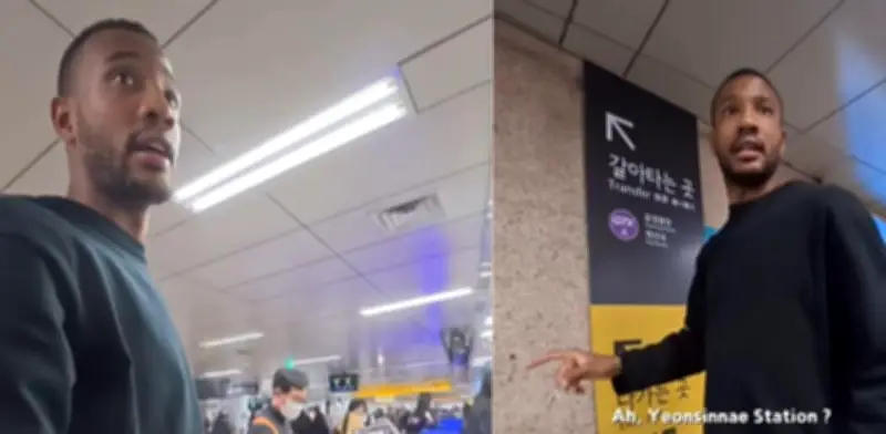 Futbolista colombiano perdido en metro de Seúl recibe ayuda de influencer coreano