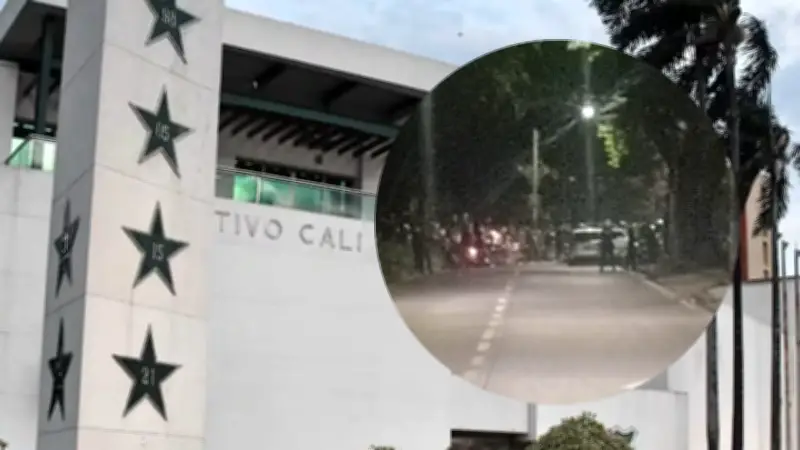 Hinchas del Deportivo Cali bloquean Avenida 4 Norte en el norte de Cali