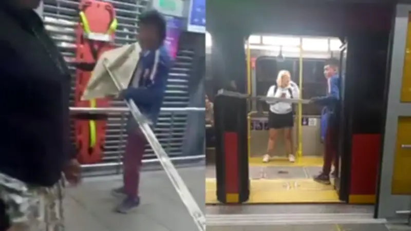 Hombre hurta señal de Pare y trata de viajar en TransMilenio