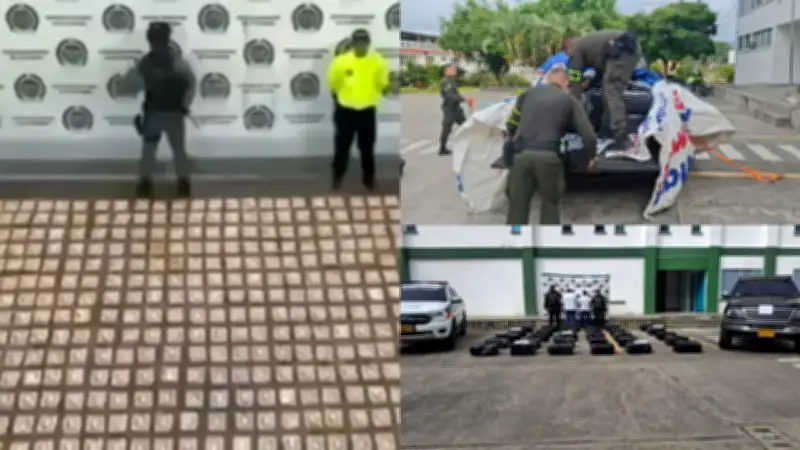 Incautan 2 toneladas de droga en operativos viales en el Valle del Cauca