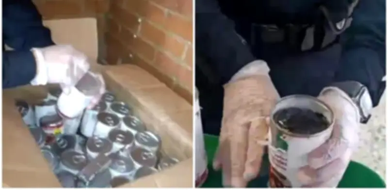 Incautan 21 kilos de marihuana oculta en latas de frijoles en el Aeropuerto El Dorado