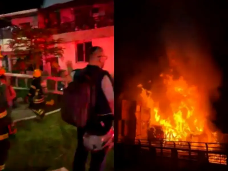 Incendio en Pereira deja una adulta mayor fallecida y cinco viviendas afectadas