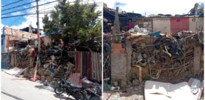 La frontera invisible en Chapinero Alto: drama de una casa inundada de basura