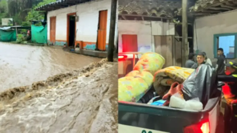 Lluvias torrenciales en Versalles, Valle, dejan 80 viviendas afectadas