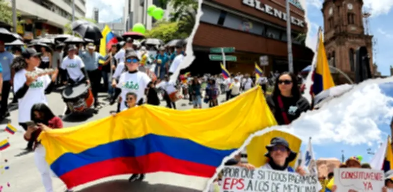 Marcha del Día del Trabajo en Medellín avanza sin gestores de seguridad