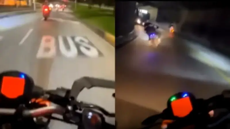 Motociclista grabó su propio accidente tras invadir carril de Transmilenio