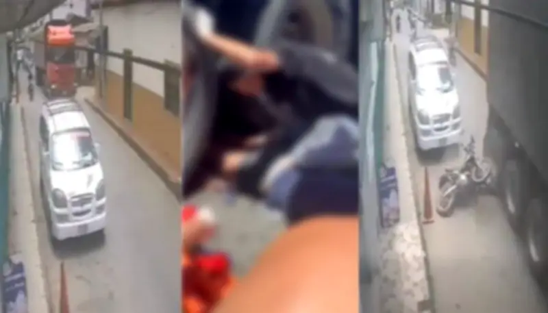 Motociclista sobrevive tras quedar bajo tractomula en Ábrego