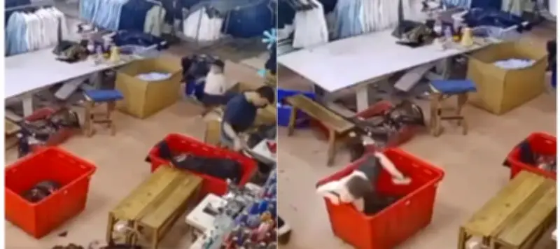 Niño muere atrapado en cesta de ropa en fábrica textil de China
