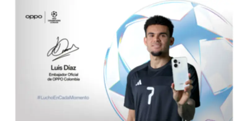 OPPO elige a Luis Díaz como embajador de marca en Colombia