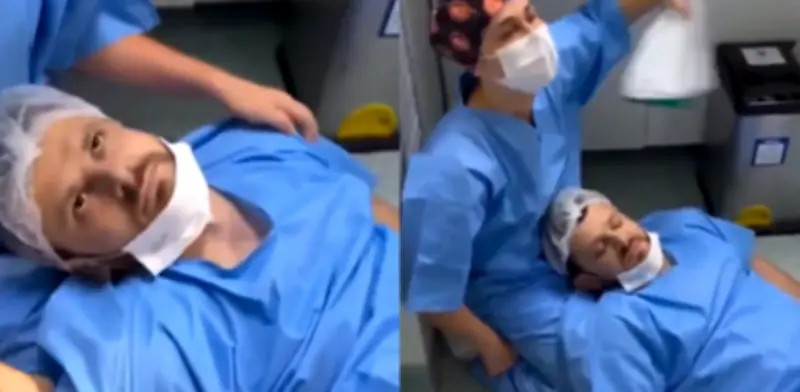 Padre se desmaya en sala de partos al presenciar nacimiento de su hija en Brasil