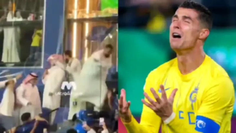 Pelea a palos entre jeques e hinchas tras empate de Al-Nassr