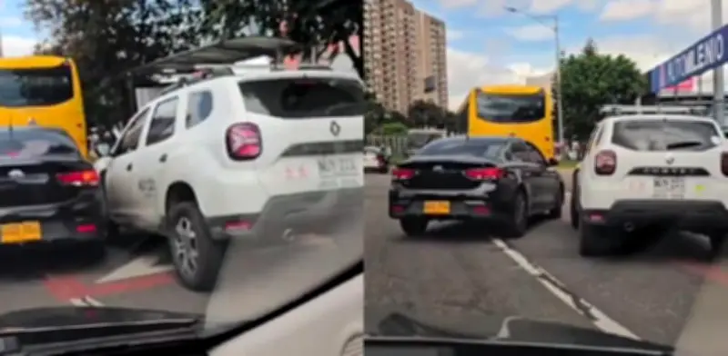Peligrosa persecución en la Avenida Boyacá en Bogotá: casi atropellan a peatones