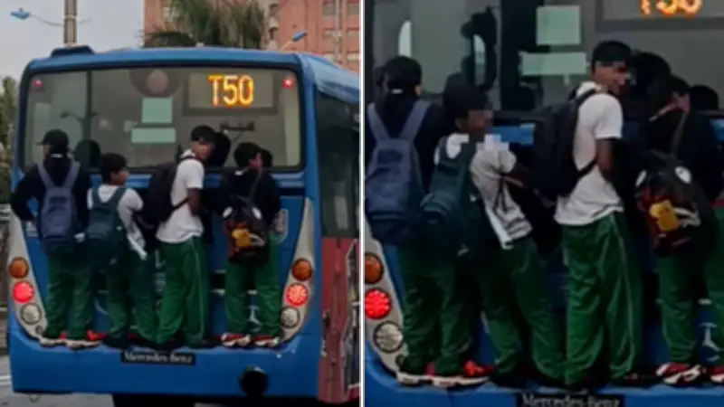 Preocupación en Cali: jóvenes se cuelgan de bus del MÍO en video viral