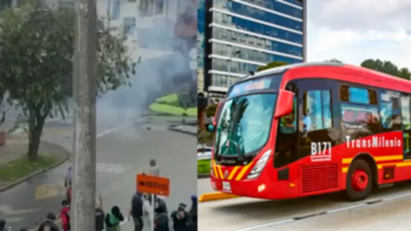 Protestas en Bogotá afectan movilidad y TransMilenio este martes