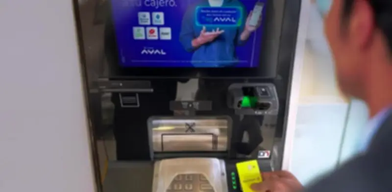 Retiros sin contacto en cajeros Aval para clientes de cualquier banco