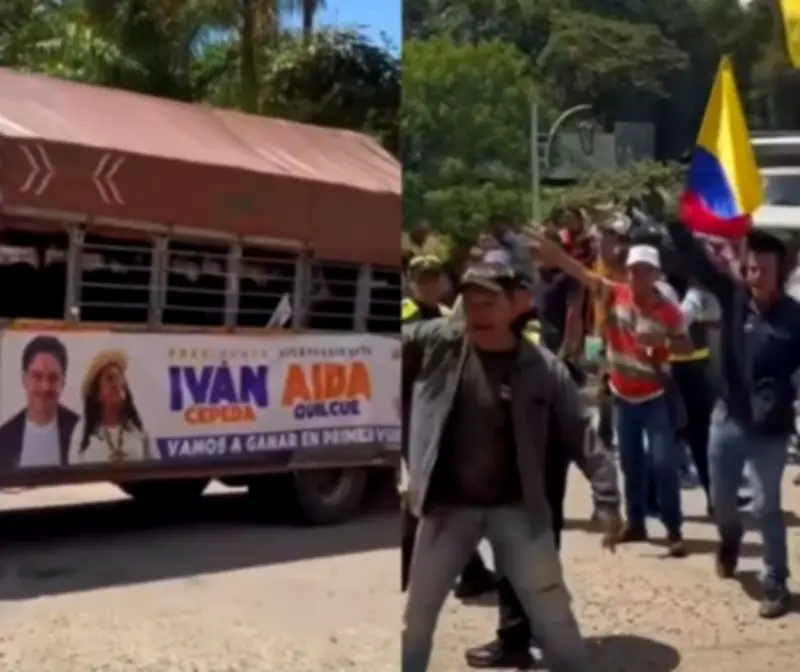 Tensión en Charalá por bloqueo a caravana de Iván Cepeda y Aída Quilcué