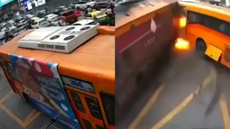 Tragedia en Bangkok: tren de carga choca contra autobús y deja 8 muertos