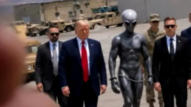 Trump publica foto con extraterrestre creada por IA y aviva teorías ovni