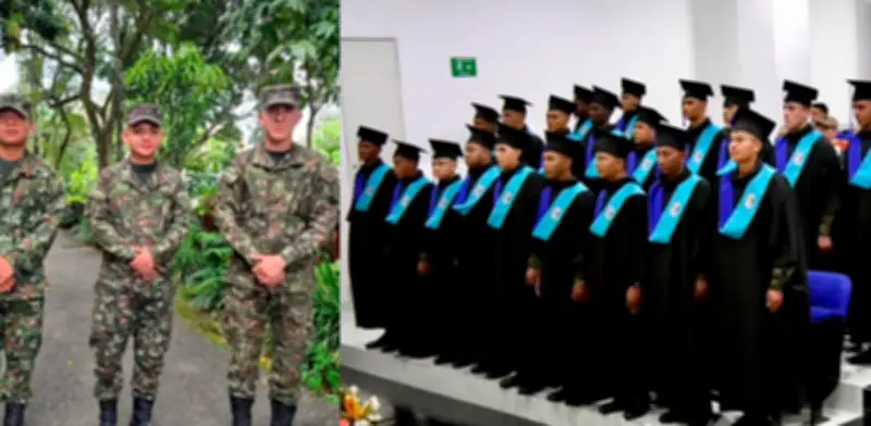 Veinte soldados de la Cuarta Brigada se gradúan de bachiller en Medellín