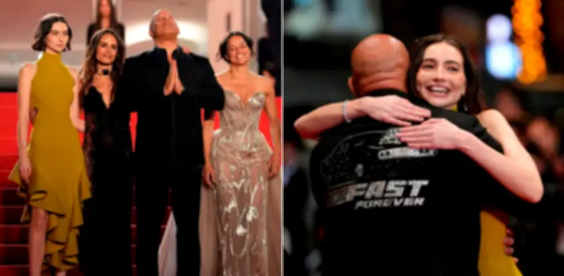 Vin Diesel y Meadow Walker se reencuentran en Cannes por 25 años de Fast & Furious