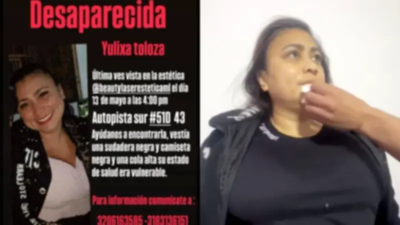 Yulixa Toloza: desaparecida tras cirugía estética en Bogotá
