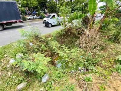 Denuncian cráter y abandono en la Autopista Simón Bolívar en Cali