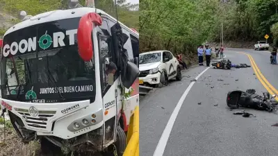 Dos graves accidentes en Antioquia: un muerto y bus volcado