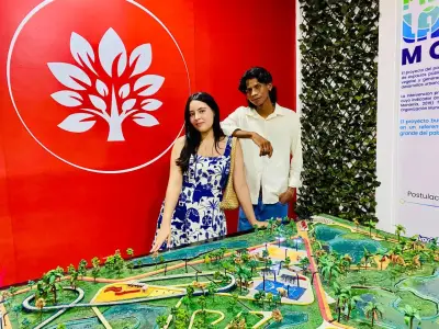 Estudiantes de la UPB crean maqueta gigante del Parque Botánico Las Lagunas en Montería