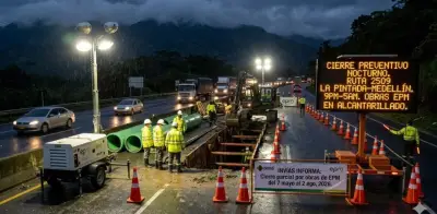 Extienden cierre nocturno en vía La Pintada – Medellín hasta agosto